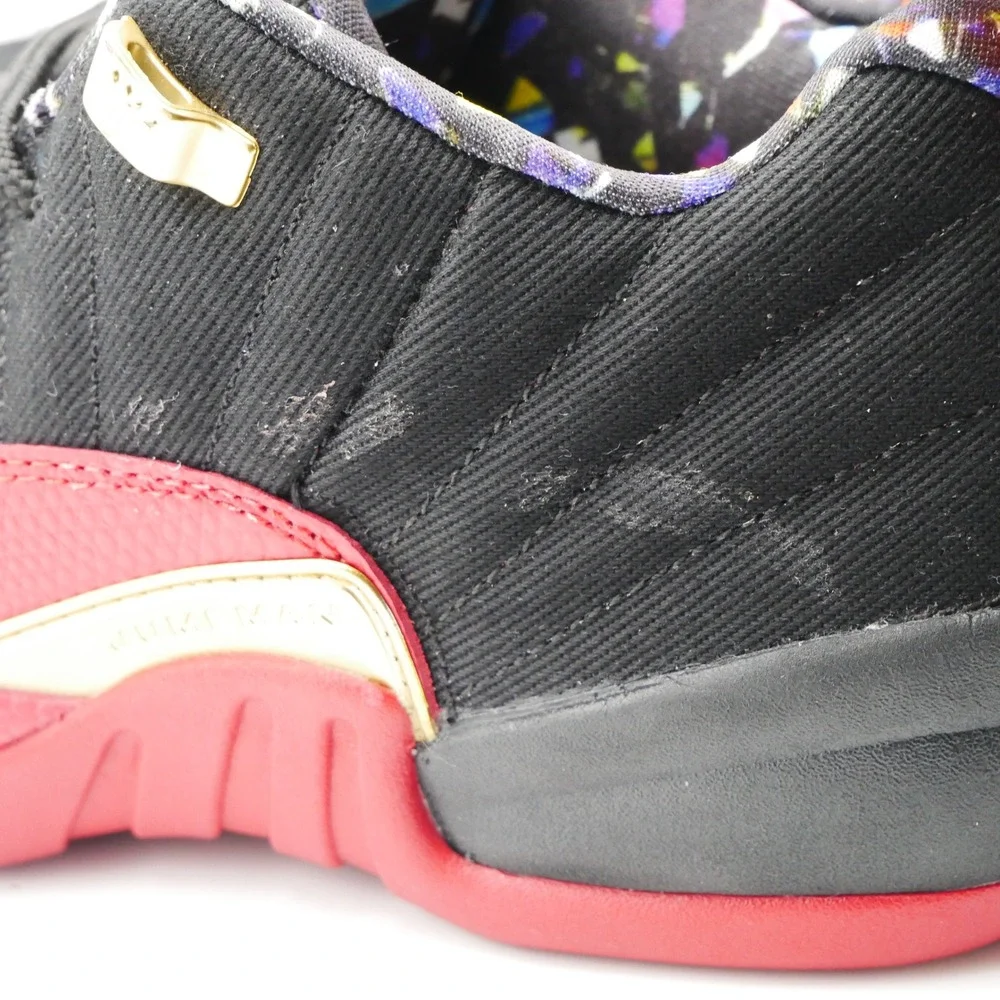 Jordan 12 Retro Low Super Bowl LV Black Red Gold DH9695-001 6.5Y/ 8 - 8.5 Women
